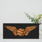 バスケットボール飛んでいる 招待状 (スタンド正面)