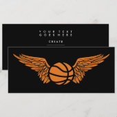 バスケットボール飛んでいる 招待状 (正面/裏面)