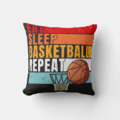 バスケットボール食べのスリープリピート クッション (正面)