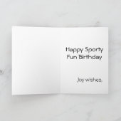 バスケットボール魚おもしろいのかわいい漫画の誕生日カード カード (内部)