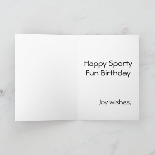 バスケットボール魚おもしろいのかわいい漫画の誕生日カード カード (内部)