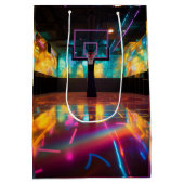 バスケットボール鮮やか ミディアムペーパーバッグ (裏面)