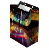 バスケットボール鮮やか ミディアムペーパーバッグ (裏面アングル)