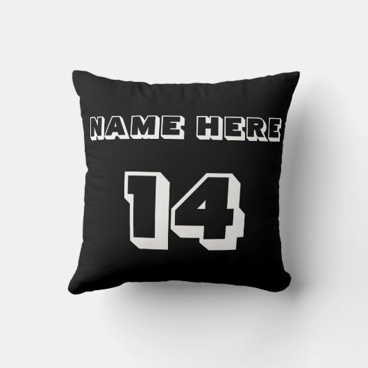 バスケットボール黒枕とプレイヤー名 クッション (裏面)