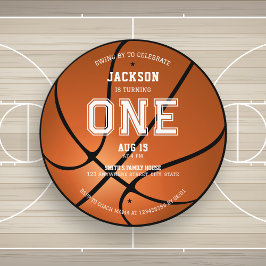 バスケットボール1位のバースデーユニークラウンド招待状 招待状