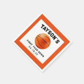 バスケットボール1年連続1回目の誕生日 スタンダードカクテルナプキン (角)