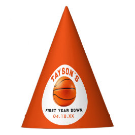 バスケットボール1年連続1回目の誕生日 パーティーハット