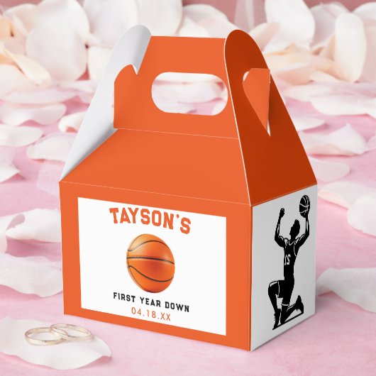 バスケットボール1年連続1回目の誕生日 フェイバーボックス (ウェディング)
