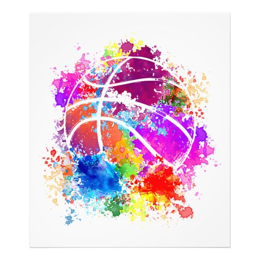 バスケットボール10代の若者ガールズティーンズウィメンズバラーダンク フォトプリント            (正面)