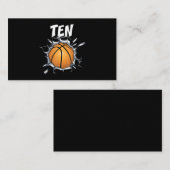 バスケットボール10歳の誕生日パーティー10th Boy 名刺 (正面/裏面)