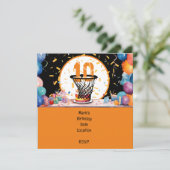 バスケットボール10誕生日（ミニフープの番号） セーブザデート (スタンド正面)