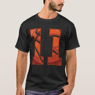 バスケットボール11誕生日ボーイガールイレブン11年 Tシャツ