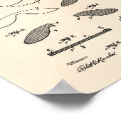 バスケットボール1916パテントアート古いピーパー ポスター (角)