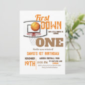 バスケットボール1st誕生日パーティースポーツファースト誕生日 招待状 (スタンド正面)