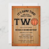 バスケットボール2回目の誕生日パーティー 招待状 (正面)