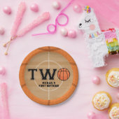 バスケットボール2回目の誕生日 ペーパープレート (パーティー)