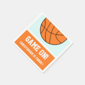 バスケットボール3回目の誕生日 スタンダードカクテルナプキン (角)