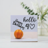 バスケットボール40th誕生日ボールを持つ選手へ (スタンド正面)