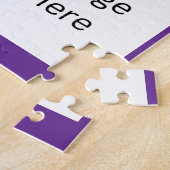 バスケットボール4 Photo Collage Jigsawパズル紫 ジグソーパズル (側面)