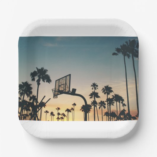 バスケットボール5 ペーパープレート (正面)