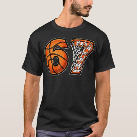 バスケットボール67フープ Tシャツ (正面)
