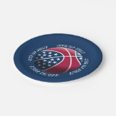 バスケットボール7月4日 ペーパープレート (アングル)