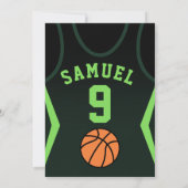 バスケットボール9誕生日招待状 招待状 (裏面)