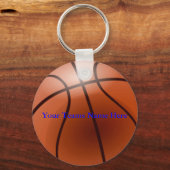 バスケットボール、あなたのチーム名はこちら キーホルダー (正面)