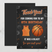 バスケットボール ありがとうカード 招待状 (正面/裏面)