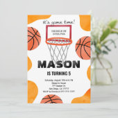 バスケットボール ご招待 招待状 (スタンド正面)