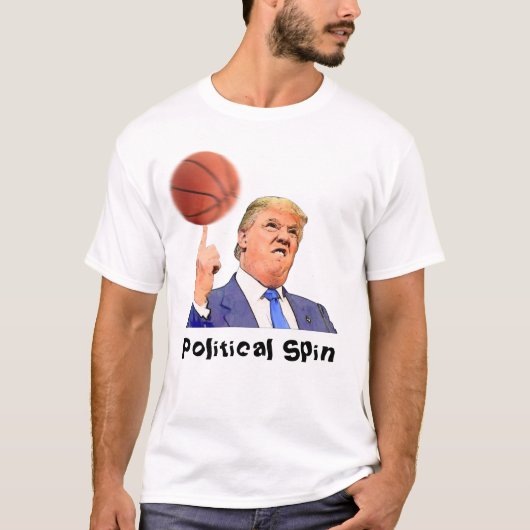 バスケットボール|のワイシャツのTシャツを回しているドナルド・トランプ Tシャツ (正面)