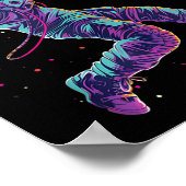 バスケットボール アートワーク 宇宙飛行士 スラム ダンク バスケ プレーヤー ポスター (角)