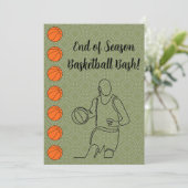 バスケットボール イベント 名前 場所 スポーツ テーマ 招待状 (スタンド正面)