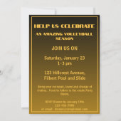 バスケットボール イベント 名前 場所 スポーツ テーマ 招待状 (裏面)