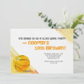 バスケットボール ウォーターカラー ご招待状 招待状 (スタンド正面)