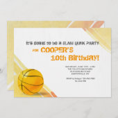 バスケットボール ウォーターカラー ご招待状 招待状 (正面/裏面)