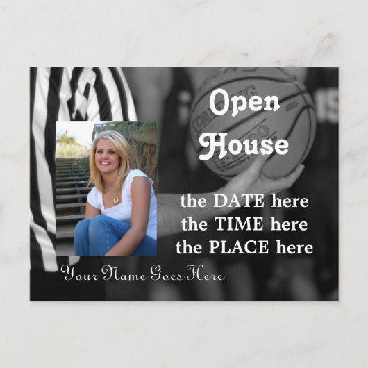 バスケットボール，オープンハウスポストカード インビテーションポストカード (正面)