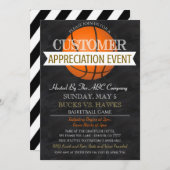 バスケットボール カスタマー 感謝招待 招待状 (正面/裏面)