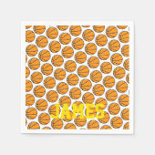 バスケットボール キッズ オーダーネーム スポーツパーティー ナプキン スタンダードカクテルナプキン (正面)