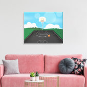 バスケットボール キャンバスプリント (インサイチュ (リビング))