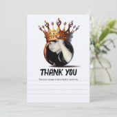 バスケットボール キング ゴールド クラウン 誕生日 サンクス 招待状 (スタンド正面)