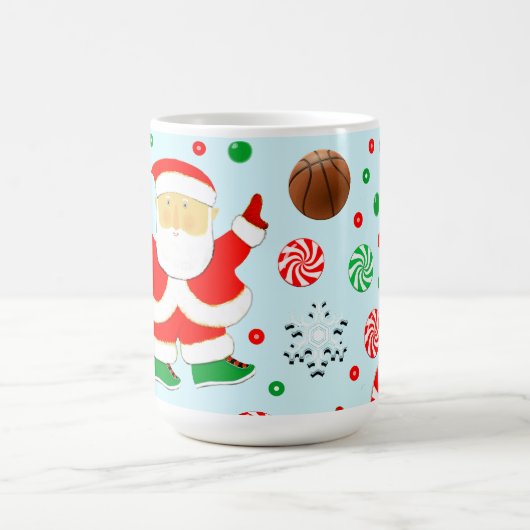 バスケットボール クリスマス コーヒーマグカップ (中央)