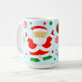 バスケットボール クリスマス コーヒーマグカップ (正面左)