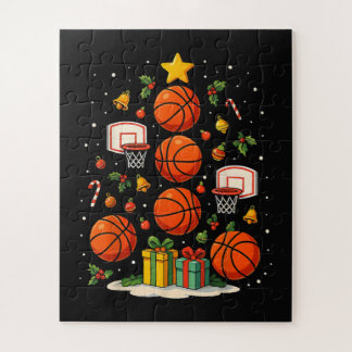 バスケットボール クリスマス ツリー 冬の休日 クリスマス スポーツ ジグソーパズル