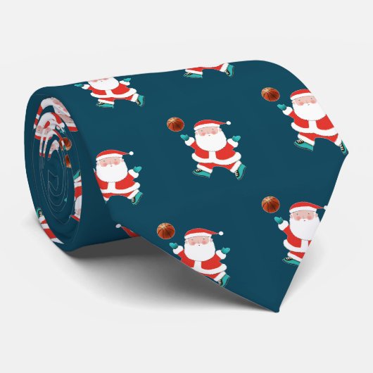 バスケットボール クリスマス ノベルティ ネクタイ (ロール)