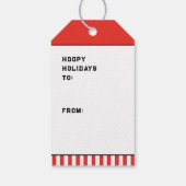 バスケットボール クリスマス ホリデー ギフトタグ (裏面)