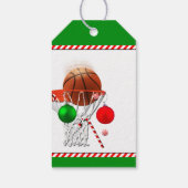 バスケットボール クリスマス ホリデー ギフトタグ (裏面)