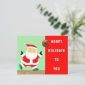 バスケットボール クリスマス ポストカード (スタンド正面)