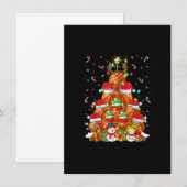 バスケットボール クリスマス ライティング ツリー サンタ バスケットボール クリスマスツリー 招待状 (正面/裏面)