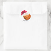 バスケットボール クリスマス ラウンドシール (バッグ)